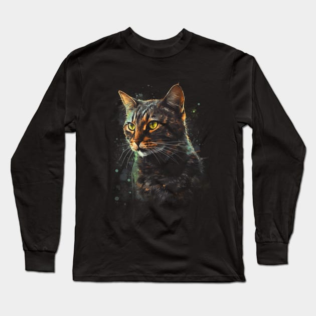 Cute Cat Miaw Long Sleeve T-Shirt by SzlagRPG